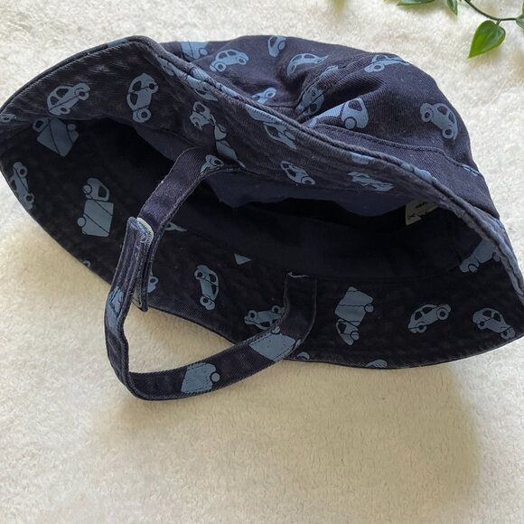 Joe Fresh Baby Sunhat 0-12M | Navy Vehicle Print EUC - Picture 5 of 8